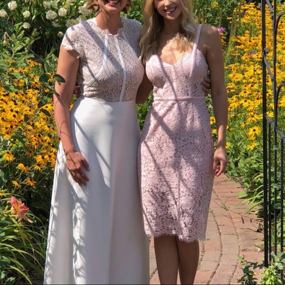 Express Pink Lace Cocktail Dress